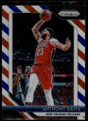 2018-19 Panini Prizm #177 Anthony Davis Prizms Red White and Blue