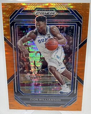 2023 Panini Prizm Draft Picks #73 Zion Williamson Orange Pulsar #/49