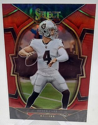 2022 Panini Select #19 Derek Carr Red Prizm #/99