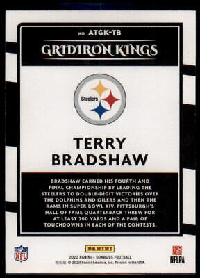 2020 Donruss #ATGK-TB Terry Bradshaw All-Time Gridiron Kings