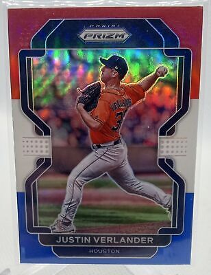 2022 Panini Prizm #16 Justin Verlander Red/White/Blue Prizm