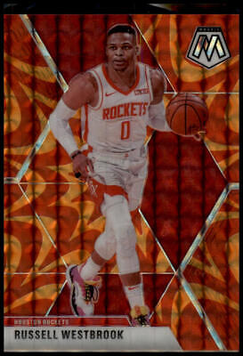 2019-20 Panini Mosaic #134 Russell Westbrook Reactive Orange