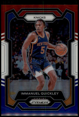 2023-24 Panini Prizm #33 Immanuel Quickley Prizms Red White and Blue