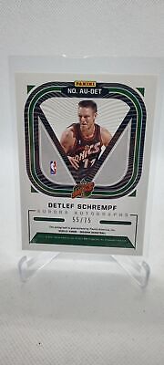 2020-21 Panini Obsidian  Detlef Schrempf Aurora Autographs Purple Etch #/75