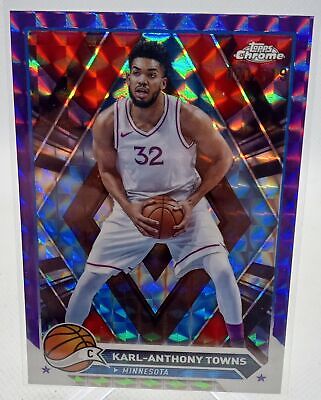 2023-24 Topps Chrome #105 Karl-Anthony Towns Purple Geometric #/119