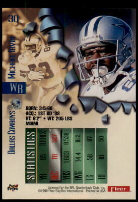 1996 Fleer Metal #30 Michael Irvin