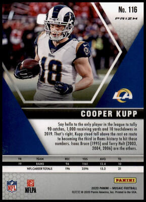 2020 Panini Mosaic #116 Cooper Kupp Prizm Red Red Hobby Exclusive Rare