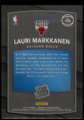 2017-18 Donruss Optic #159 Lauri Markkanen Rated Rookie Shock