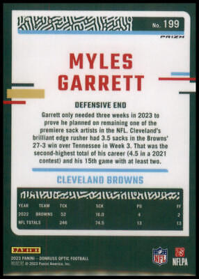 2023 Donruss Optic #199 Myles Garrett Holo