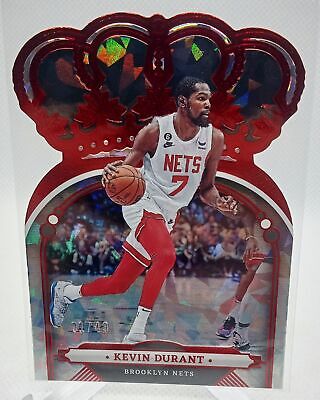 2022-23 Panini Crown Royale #59 Kevin Durant Crystal Red #/49 First Print 1/1