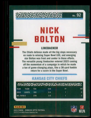 2023 Donruss Optic #92 Nick Bolton