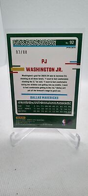 2023-24 Donruss Optic #92 P.J. Washington Jr. Choice Red #/88