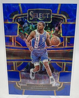 2023-24 Panini Select #49 De'Aaron Fox Blue Scope Prizms #/249