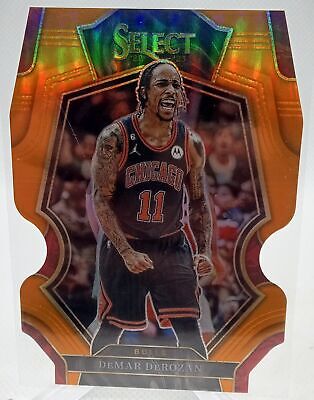 2022-23 Panini Select #105 DeMar DeRozan Orange Prizms Die Cut #/65