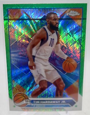 2023-24 Topps Chrome #188 Tim Hardaway Jr. Green Logo Refractors