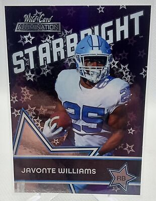 2021 Wild Card Alumination #SB-11 Javonte Williams Starbright Purple Rookie