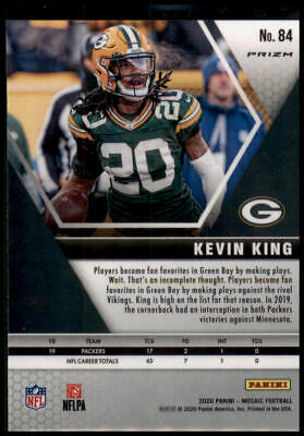 2020 Panini Mosaic #84 Kevin King Prizm Reactive Gold