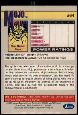 1991 Impel Marvel Universe II #64 Mojo