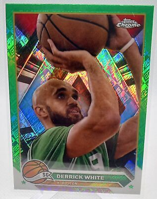 2023-24 Topps Chrome #141 Derrick White Green Logo Refractors