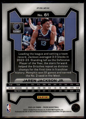 2023-24 Panini Prizm #61 Jaren Jackson Jr. Prizms Hyper