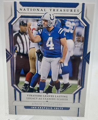 2023 Panini National Treasures Treasured Moments Adam Vinatieri #/99