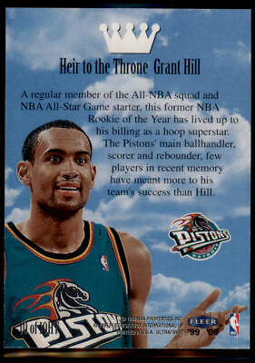 1999-00 Ultra #10 HT Grant Hill Heir to the Throne