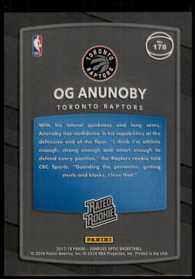 2017-18 Donruss Optic #178 OG Anunoby Rated Rookie Shock