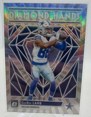 2023 Donruss Optic #DH-CL CeeDee Lamb Diamond Hands Silver Prizm