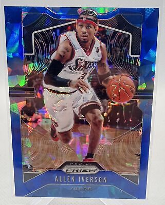 2019-20 Panini Prizm #6 Allen Iverson Prizms Blue Ice #/99 LP 1/1