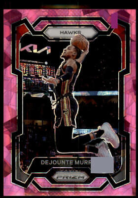 2023-24 Panini Prizm #112 Dejounte Murray Prizms Pink Ice