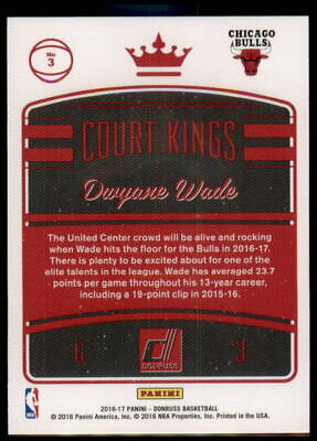 2016-17 Donruss #3 Dwyane Wade Court Kings