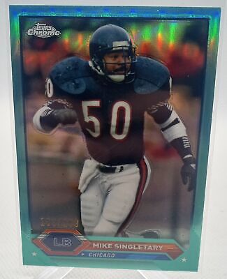 2023 Topps Composite #25 Mike Singletary Topps Chrome Aqua Refractor #/199