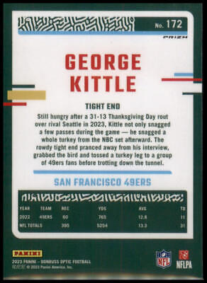 2023 Donruss Optic #172 George Kittle Holo