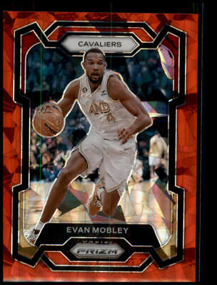 2023-24 Panini Prizm #55 Evan Mobley Prizms Red Ice