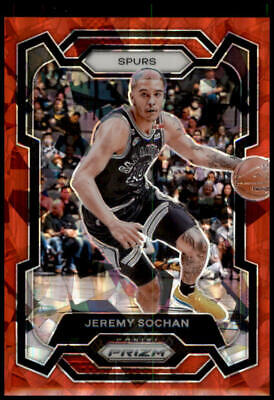 2023-24 Panini Prizm #122 Jeremy Sochan Prizms Red Ice