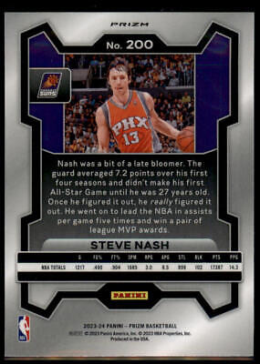 2023-24 Panini Prizm #200 Steve Nash Prizms Red Ice