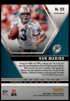 2020 Panini Mosaic #123 Dan Marino Prizm Red Hobby Exclusive Rare