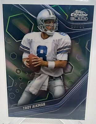 2023 Topps Composite #114 Troy Aikman Topps Chrome Black Green Refractor #/99