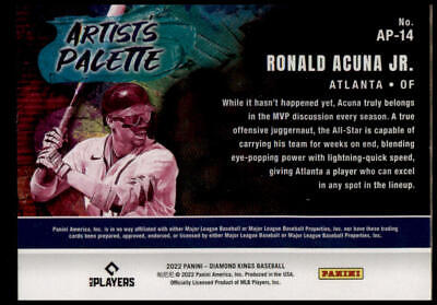 2022 Panini Diamond Kings #AP-14 Ronald Acuna Jr. Artist's Palette