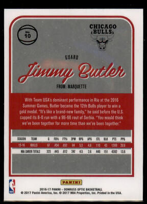 2016-17 Donruss Optic #10 Jimmy Butler 1st Year Optic