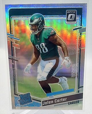 2023 Donruss Optic #281 Jalen Carter Holo Silver Rated Rookie