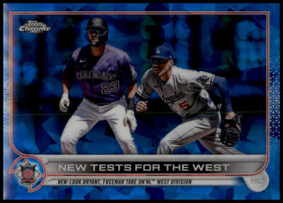 2022 Topps Chrome Update Sapphire Edition #US4  (Kris Bryant / Freddie Freeman)