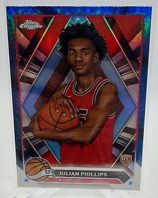 2023-24 Topps Chrome #39 Julian Phillips Blue Basketball Refractors