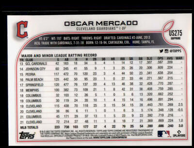 2022 Topps Chrome Update Sapphire Edition #US275 Oscar Mercado