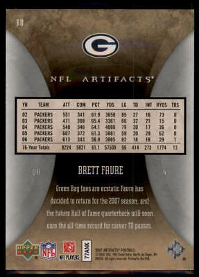 2007 Upper Deck Artifacts #38 Brett Favre