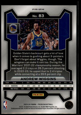 2023-24 Panini Prizm #83 Andrew Wiggins Prizms Red Ice