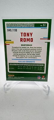 2023 Donruss Optic #51 Tony Romo Blue #/199