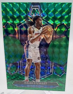 2023-24 Panini Mosaic #199 Isaiah Stewart Green Prizm