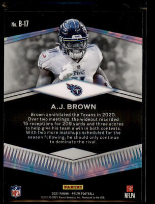 2021 Panini Prizm #B-17 A.J. Brown Brilliance