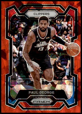 2023-24 Panini Prizm #101 Paul George Prizms Red Ice